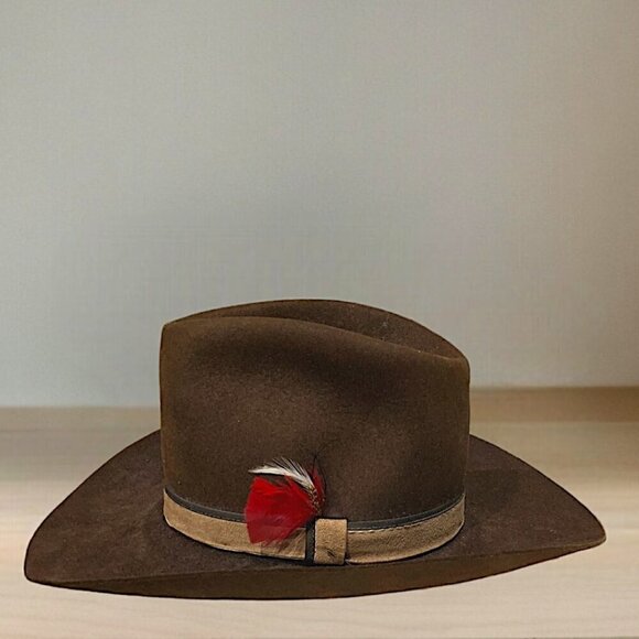 Vintage Dorian 7X Handmade Western Cowboy Hat Brown - Picture 5 of 16